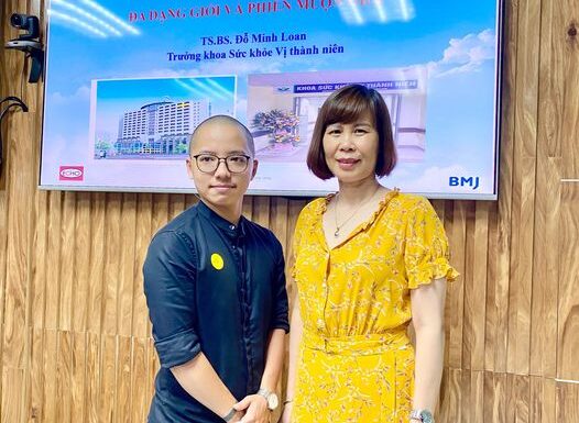 Đại diện IT’S T TIME chia sẻ tại bài giảng “Đa dạng giới, phiền muộn giới và sức khỏe của người chuyển giới” do Bệnh viện Nhi Trung ương tỏ chức