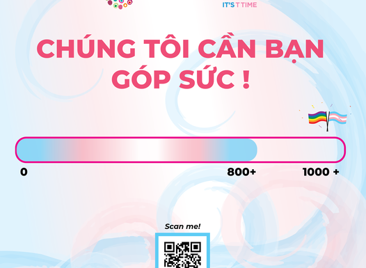 IT’S T TIME vận động người tham gia khảo sát “Hiện trạng người chuyển giới tham gia quá trình vận động chính sách và dự thảo luật chuyển đối giới tính”