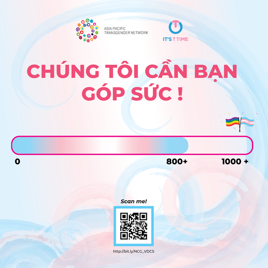 IT’S T TIME vận động người tham gia khảo sát “Hiện trạng người chuyển giới tham gia quá trình vận động chính sách và dự thảo luật chuyển đối giới tính”