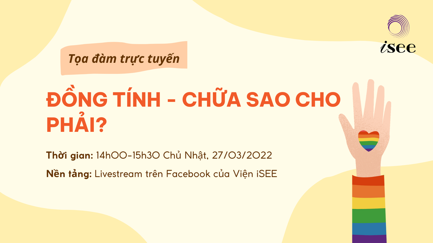 TỌA ĐÀM TRỰC TUYẾN “ĐỒNG TÍNH – CHỮA SAO CHO PHẢI?”